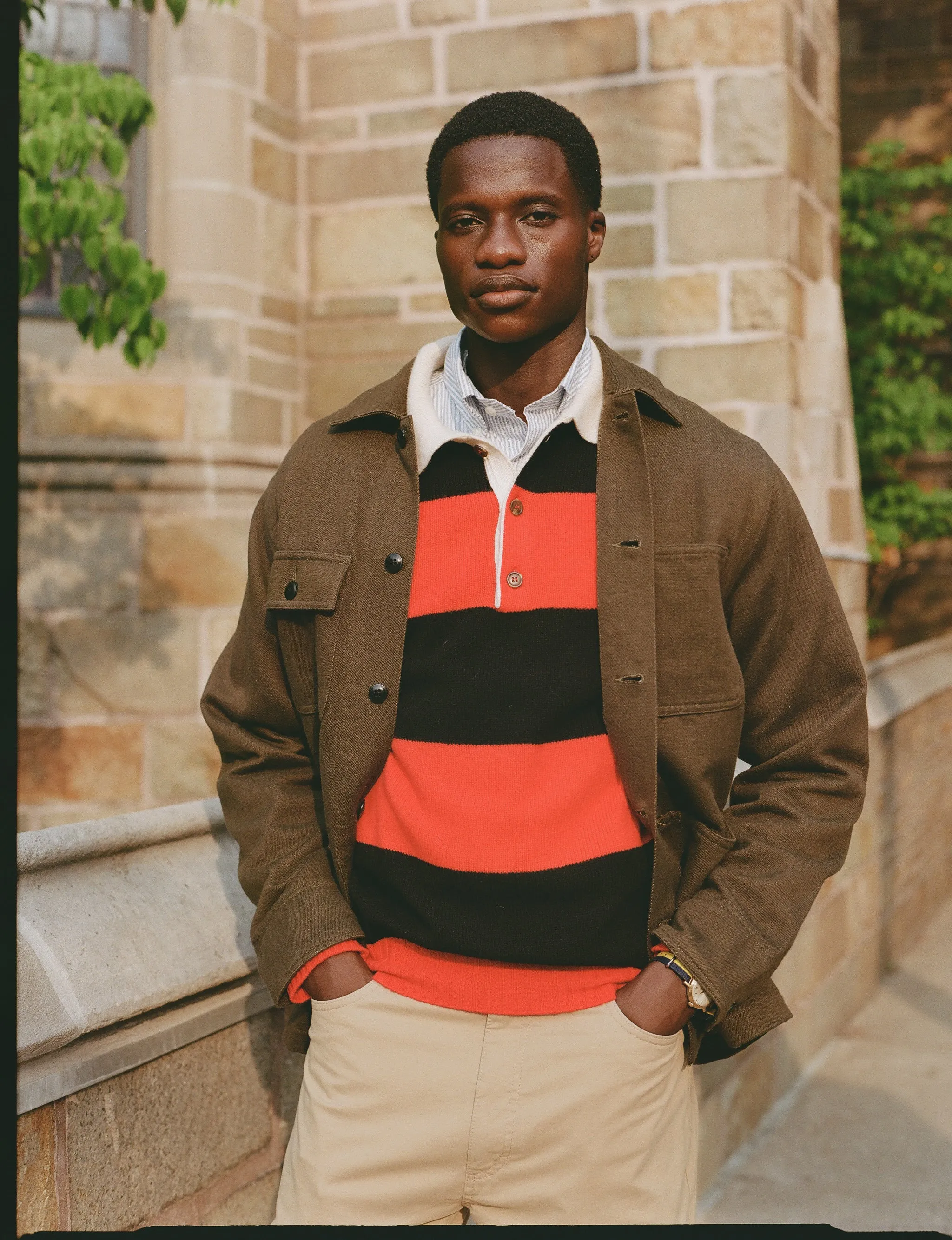 Made-in-Scotland Red & Black Rugby Sweater sold by J. Press product image thumbnail 4
