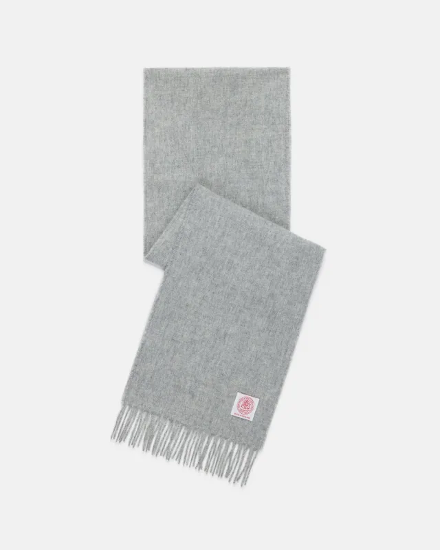 Made-in-England Grey Merino Wool Scarf made by J. Press