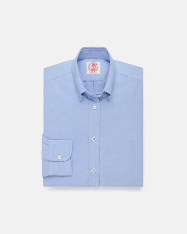 Made-in-USA Women's Blue Oxford Cloth Button Down Sport Shirt made by J. Press
