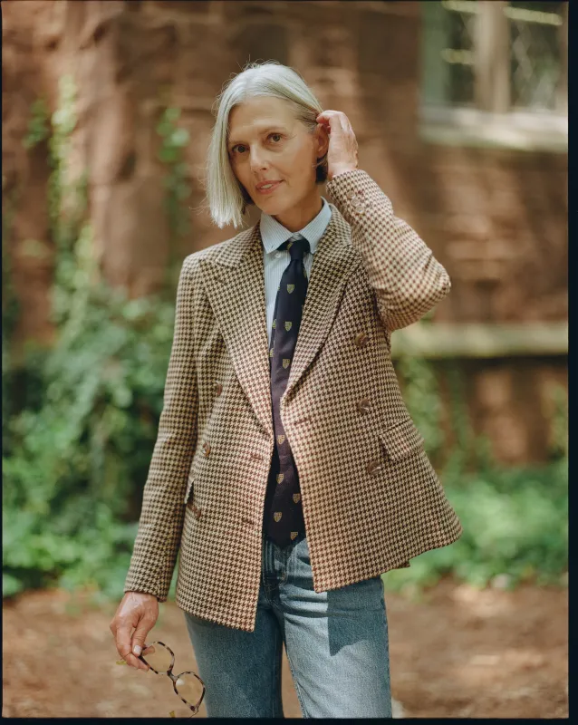 Women's Gun Club Check Double Breasted Sport Coat made by J. Press