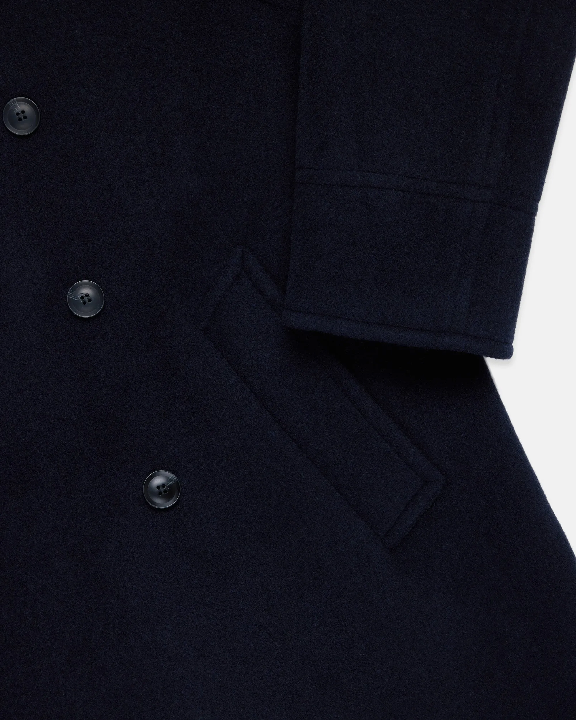 Made-in-England Navy Melton Wool Peacoat sold by J. Press product image thumbnail 3