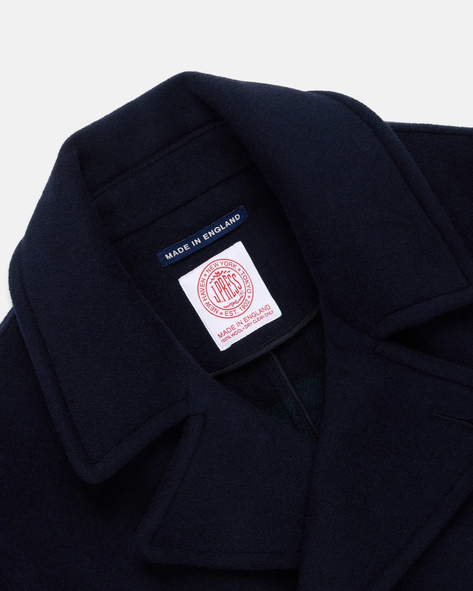 Made-in-England Navy Melton Wool Peacoat sold by J. Press product image thumbnail 2