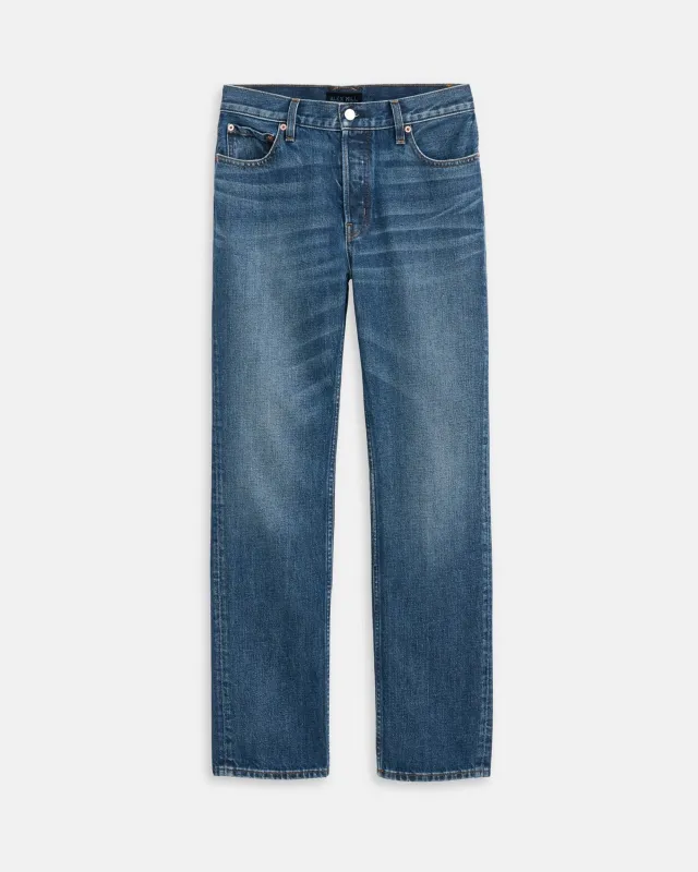 Women's Medium Rinse Jane Mid-Rise Straight Jean made by Alex Mill
