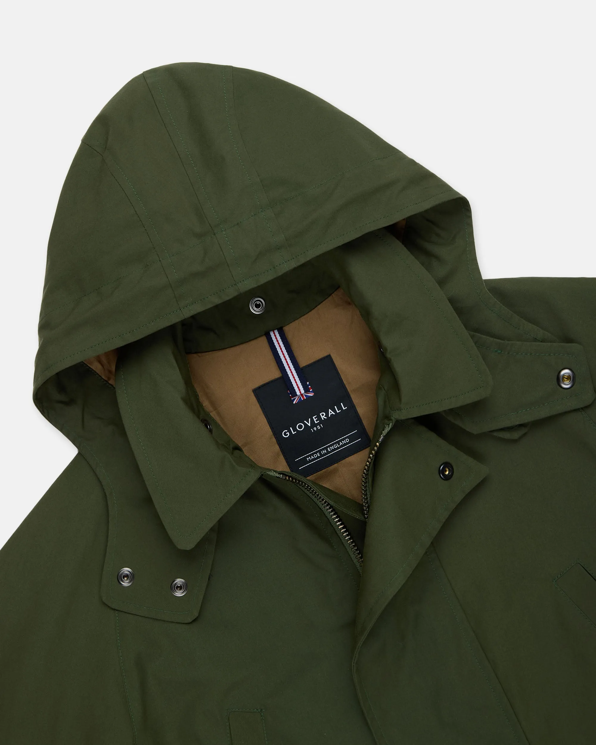 Made-in-England Olive Ventile Cotton Stanley Parka sold by J. Press product image thumbnail 3