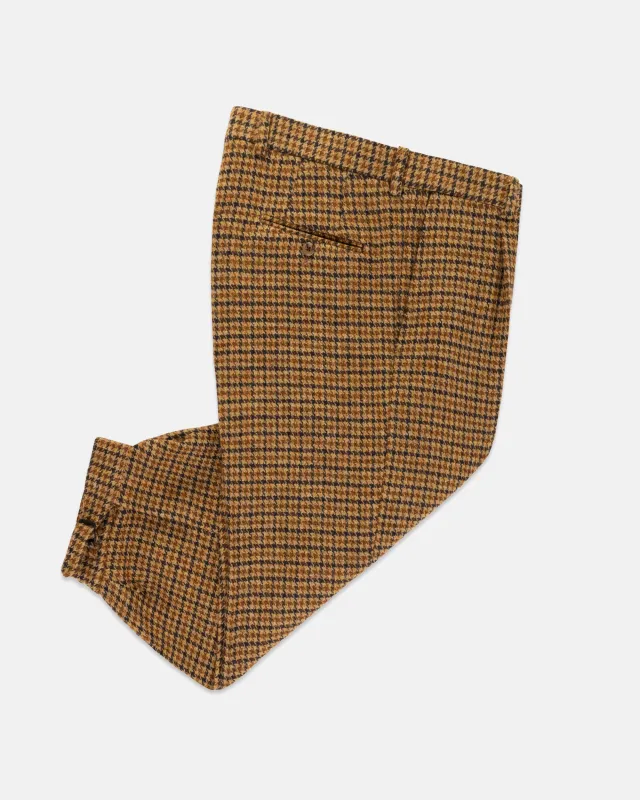 Made-in-USA Brown & Rust Check Cheviot Tweed Plus Twos made by J. Press