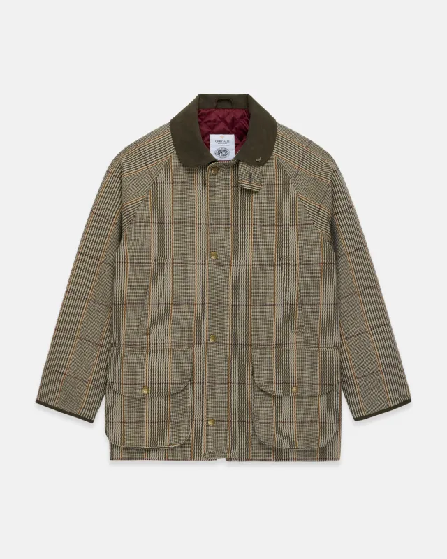 Made-in-UK Russell Plaid Tweed Field Coat made by J. Press