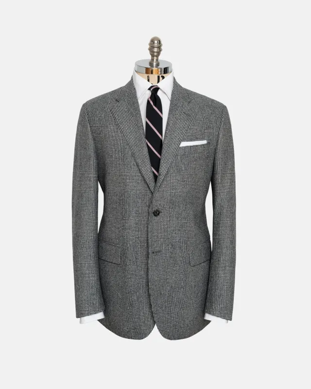 Made-in-Canada Black & White Prince of Wales Wool Flannel 1902 Model Suit made by J. Press