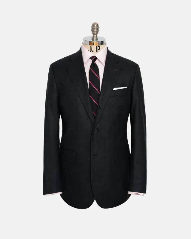 Made-in-Canada Solid Charcoal Wool Flannel 1902 Model Suit made by J. Press
