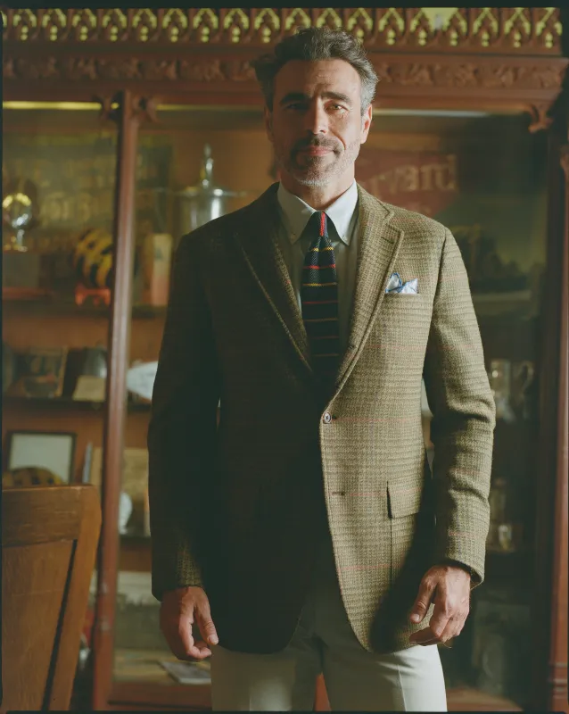 Made-in-USA Olive Plaid with Deco Sport Coat made by J. Press