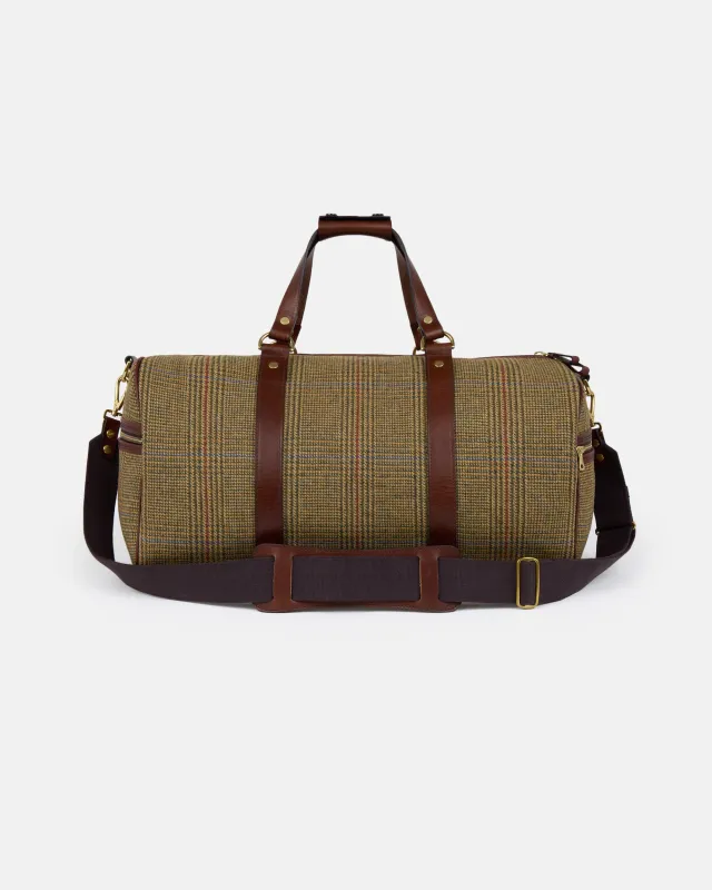 Made-in-England Brolive Plaid Tweed Duffle Bag made by J. Press