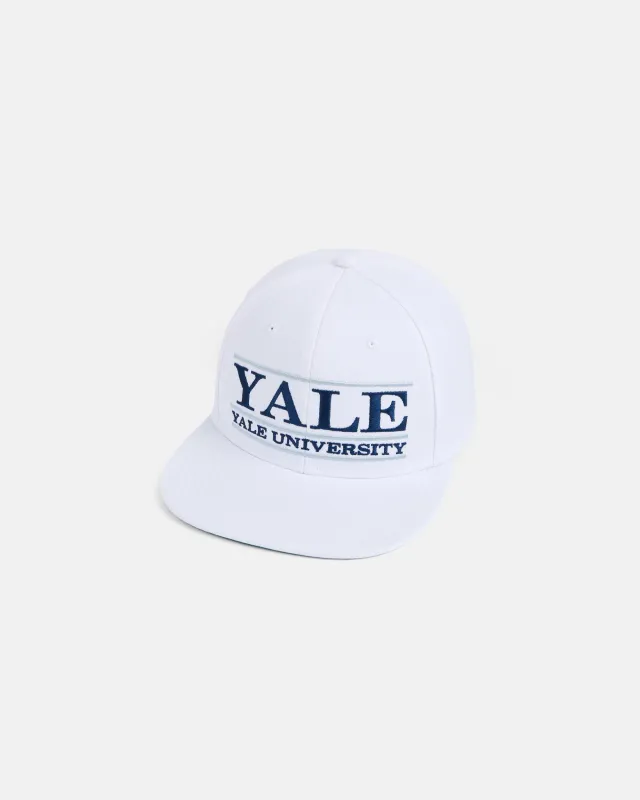 Yale White Retro Bar 80s Throwback Dad Hat made by J. Press