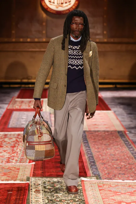 Made-in-England Patchwork Tweed Duffle Bag made by J. Press
