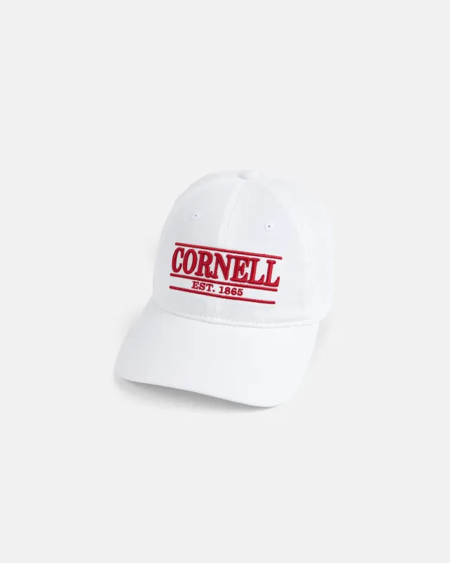 Cornell Three-Bar Dad Hat made by J. Press