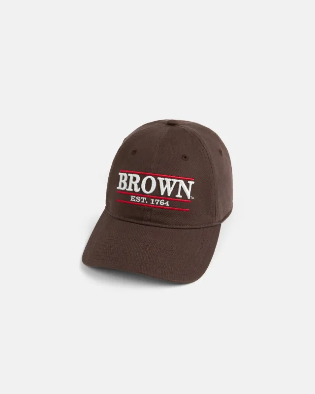Brown University Three-Bar Dad Hat made by J. Press