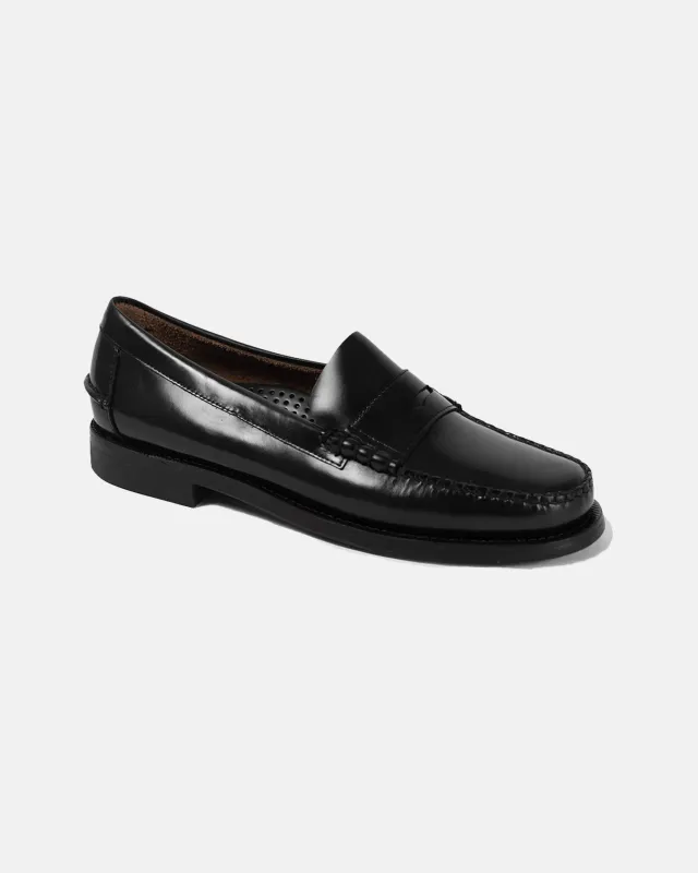 Black Classic Dan Penny Loafers made by Sebago