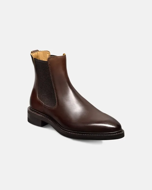 Made-in-USA Allen Edmonds Dark Brown Reed Chelsea Boot made by Allen Edmonds