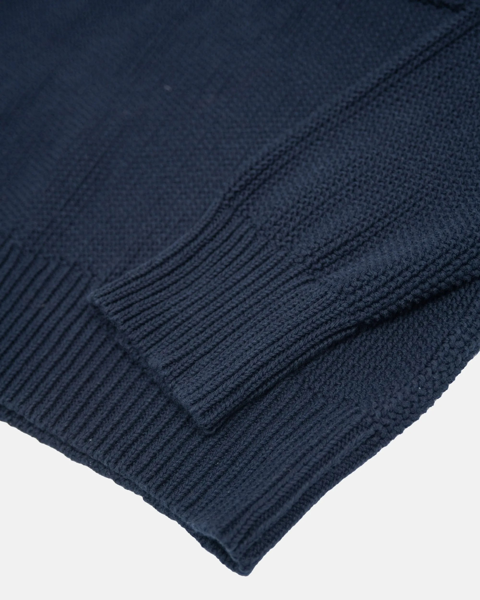 Vito's Navy Crewneck Cotton Pocket Sweater sold by J. Press product image thumbnail 3