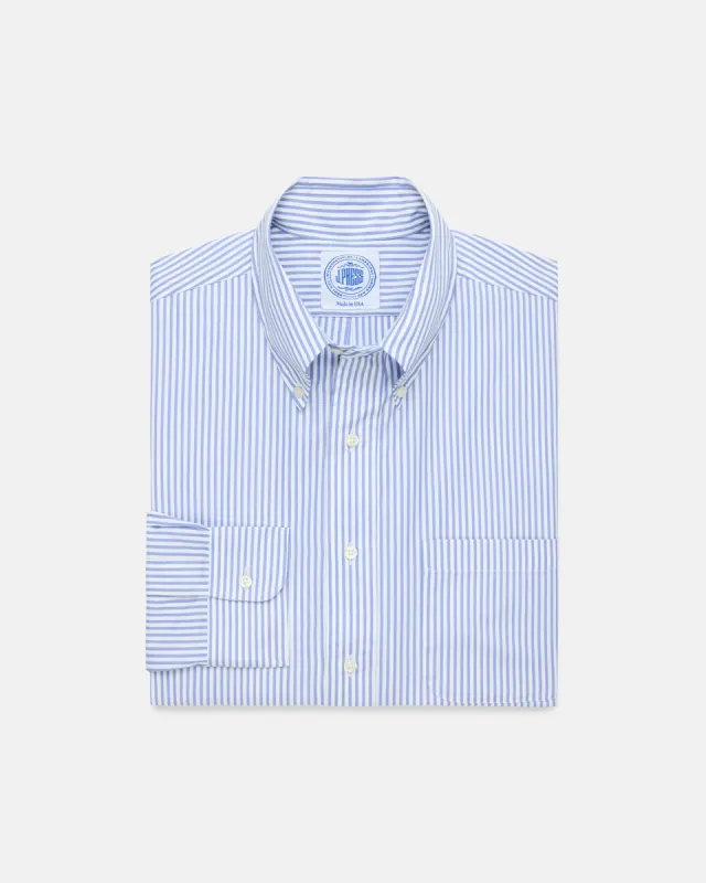 Made-in-USA Broadcloth Bengal Stripe Dress Shirt - Classic Fit made by J. Press
