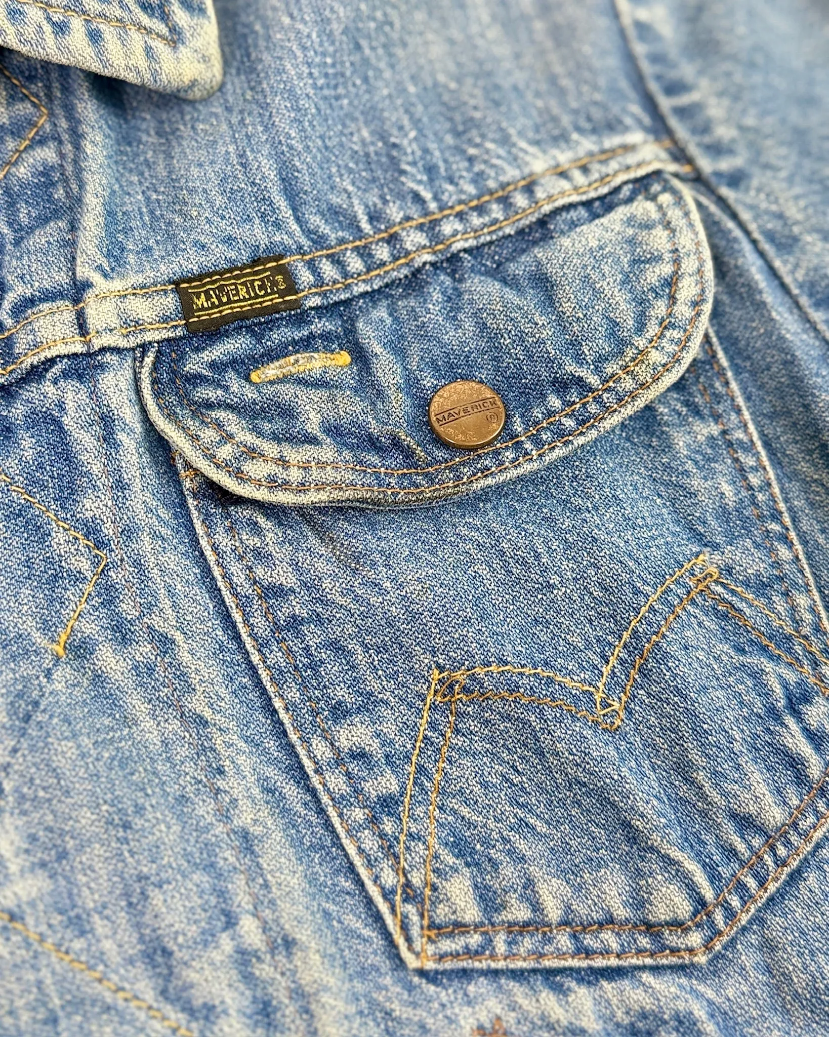 Embroidered Soft Denim Jacket sold by Feathers Vintage product image thumbnail 4