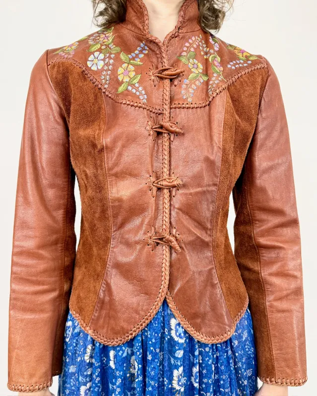 Char 60s Rust Hand Painted Jacket sold by Feathers Vintage