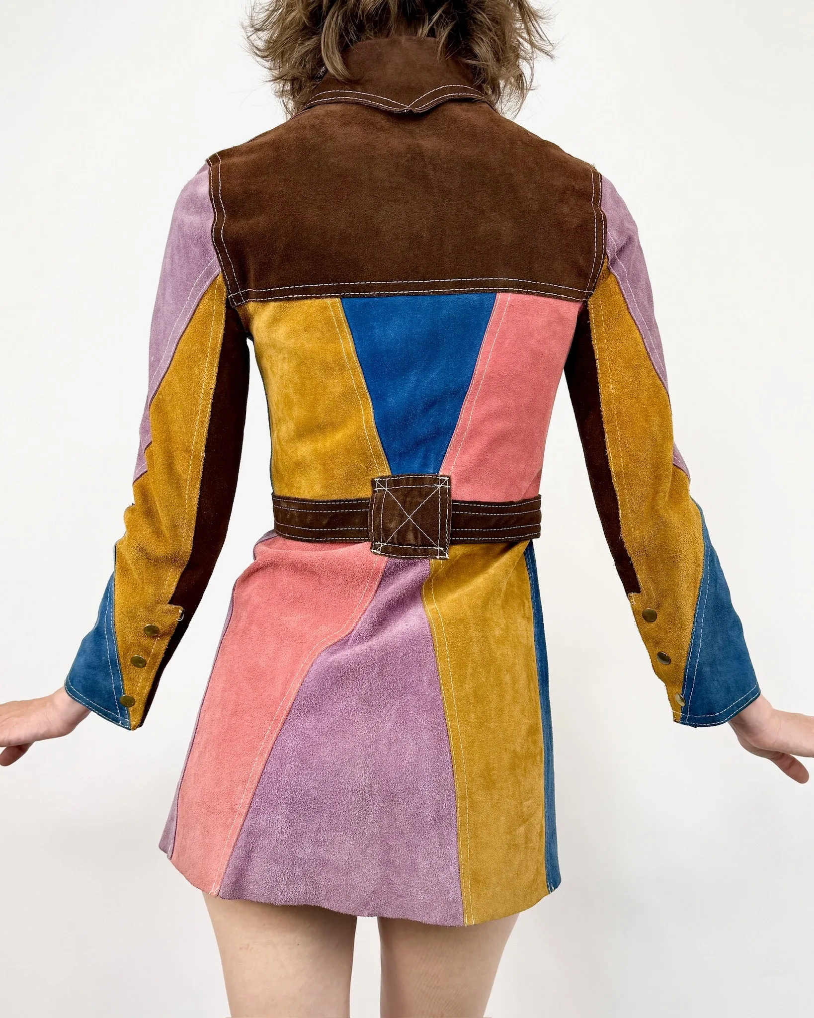 60s Colorblock Suede Jacket sold by Feathers Vintage product image thumbnail 5