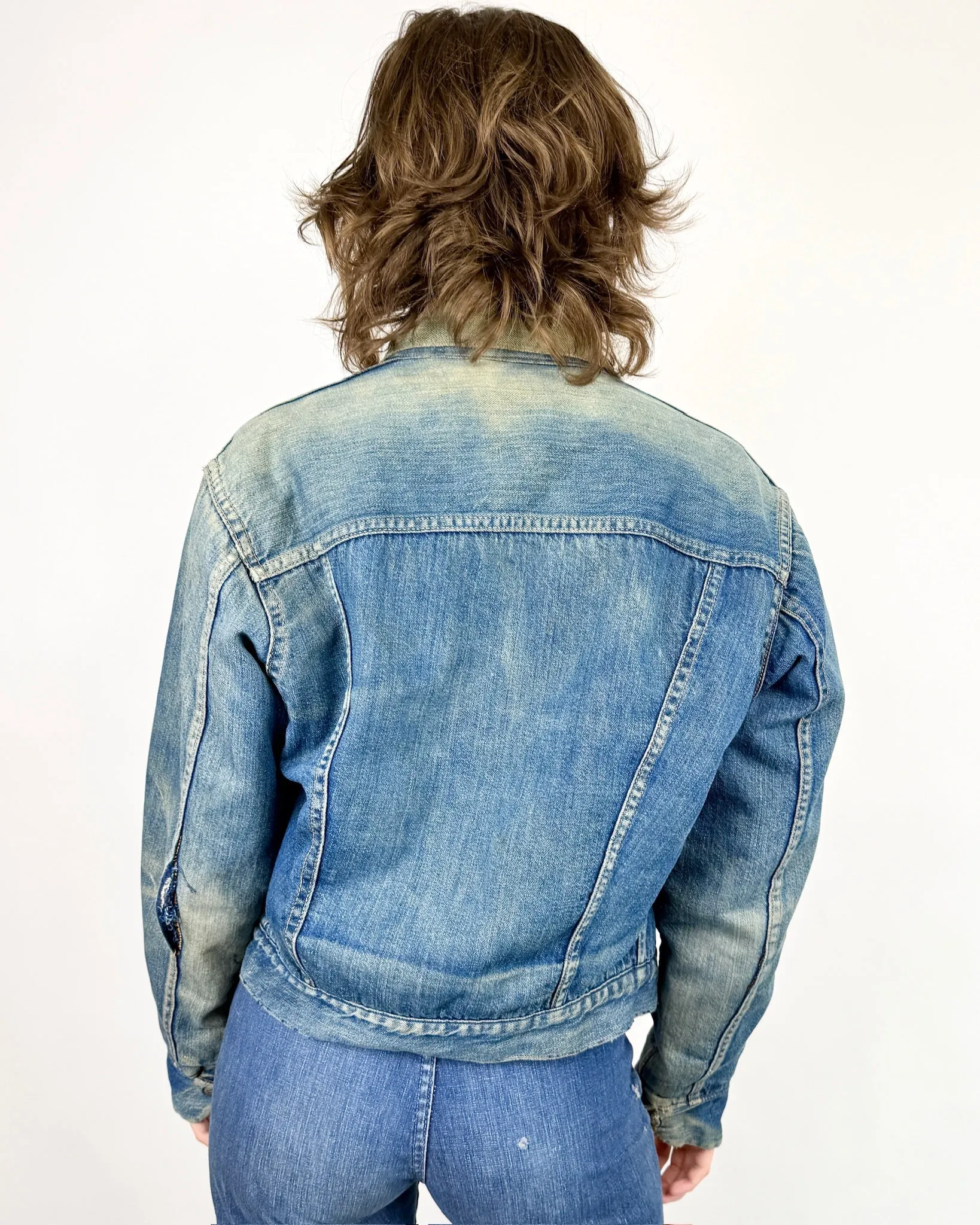 My Man Brando 1950s Lined Denim Jacket sold by Feathers Vintage product image thumbnail 5