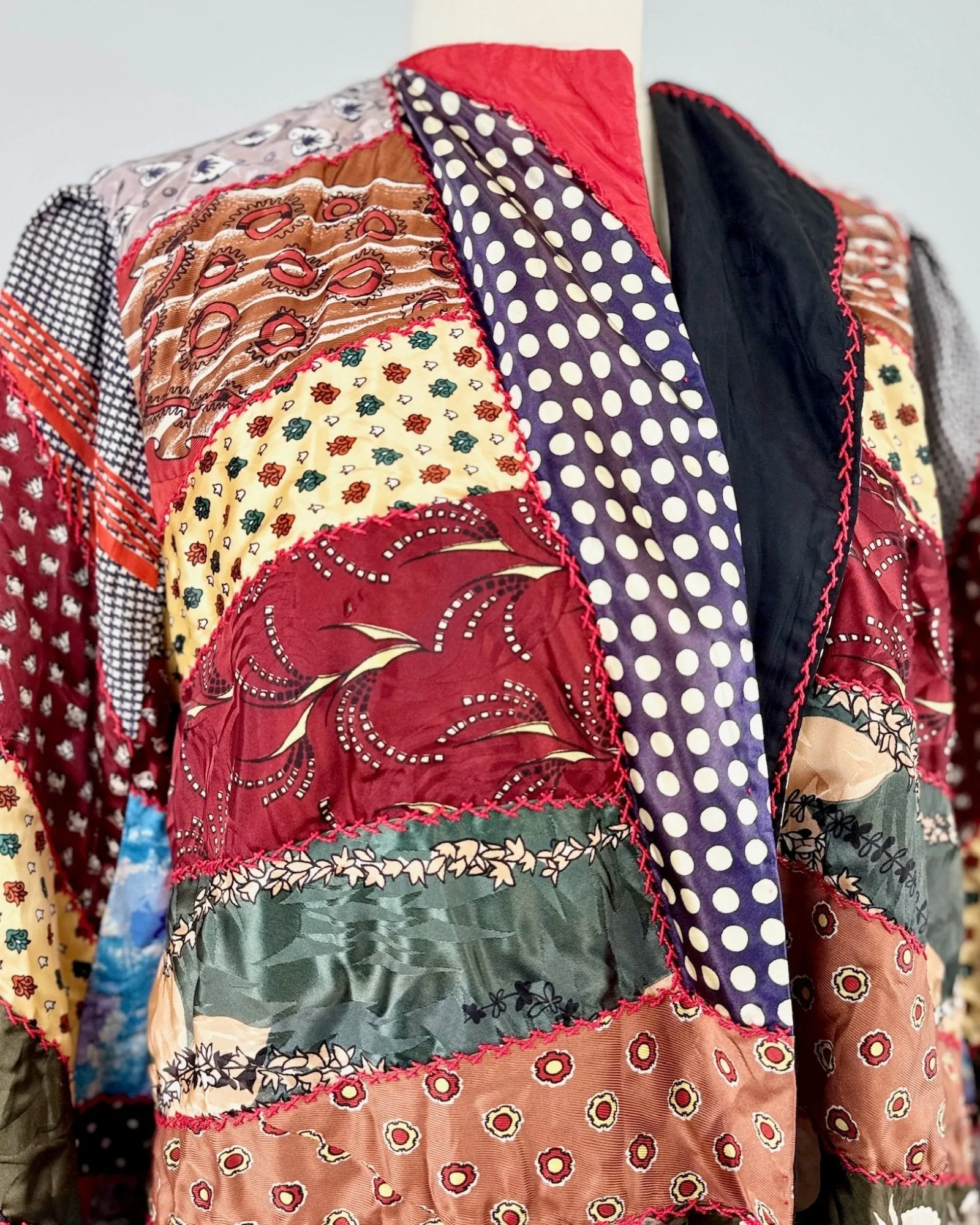 Quilt While You're Ahead 50s Patchwork Jacket sold by Feathers Vintage product image thumbnail 2