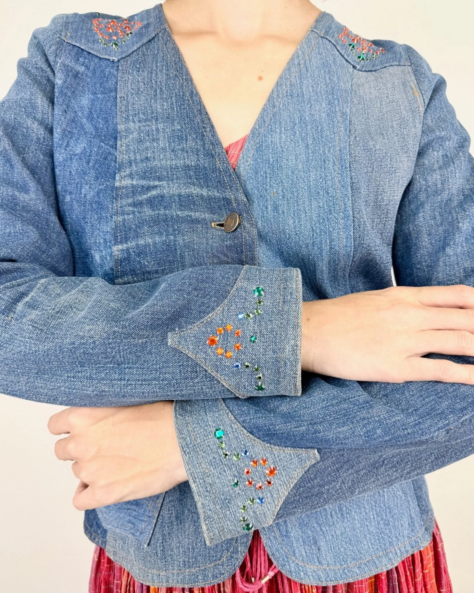 Levi's Rhinestone Denim Jacket sold by Feathers Vintage product image thumbnail 2