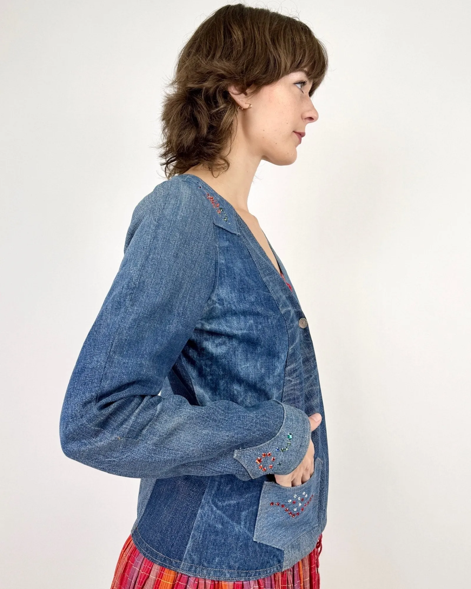 Levi's Rhinestone Denim Jacket sold by Feathers Vintage product image thumbnail 4