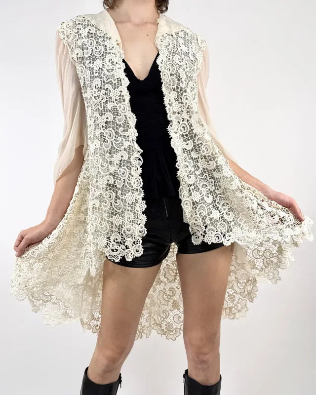 Angel on Earth 1920s Lace Robe sold by Feathers Vintage