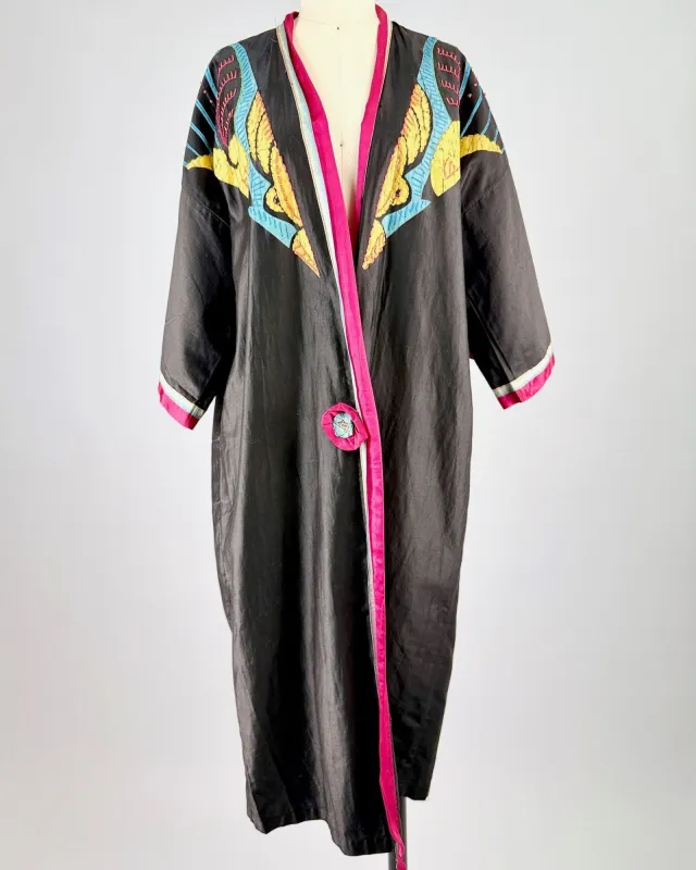 Colorful Nights Embroidered Robe sold by Feathers Vintage