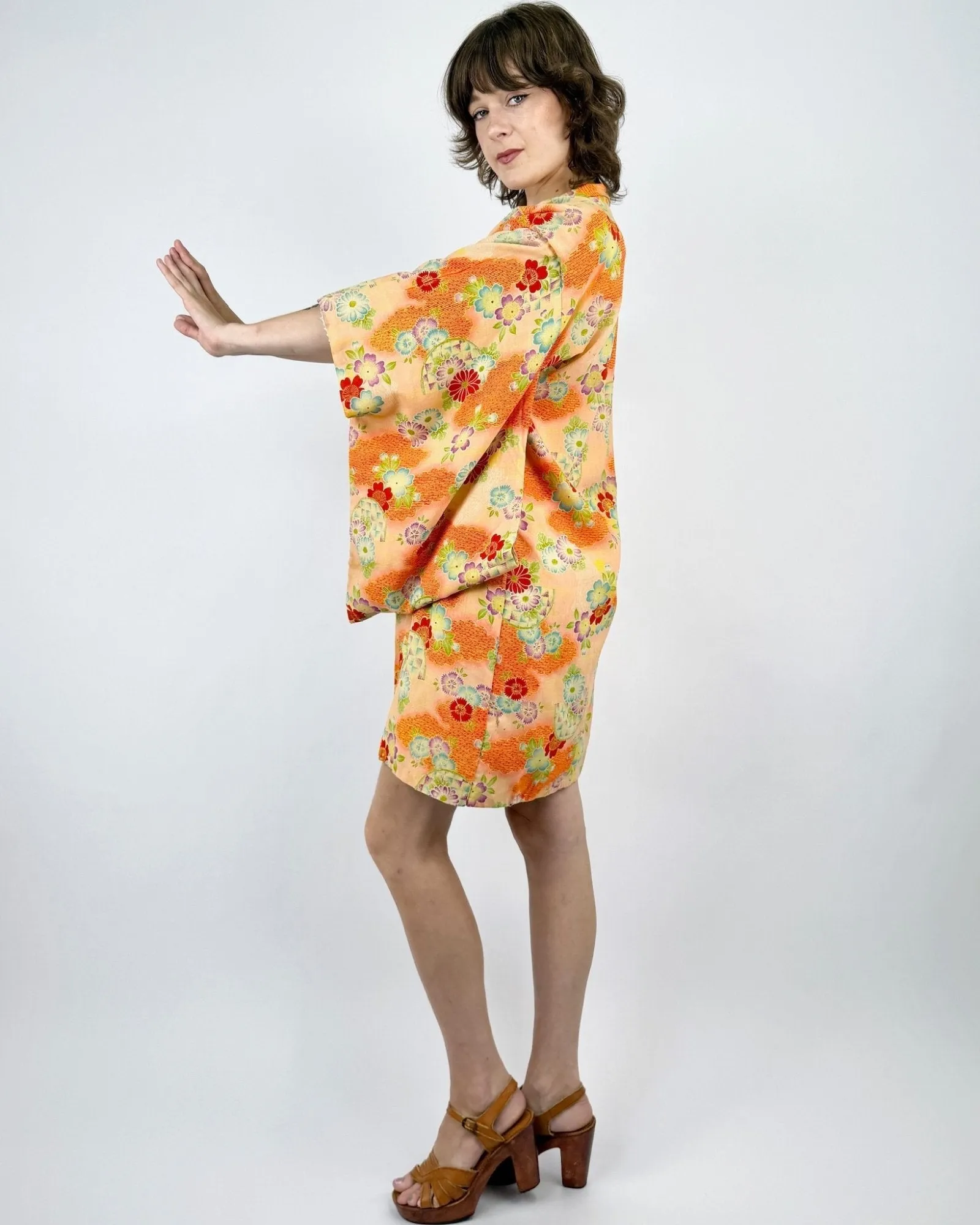 Orange Blossom Floral Kimono sold by Feathers Vintage product image thumbnail 4