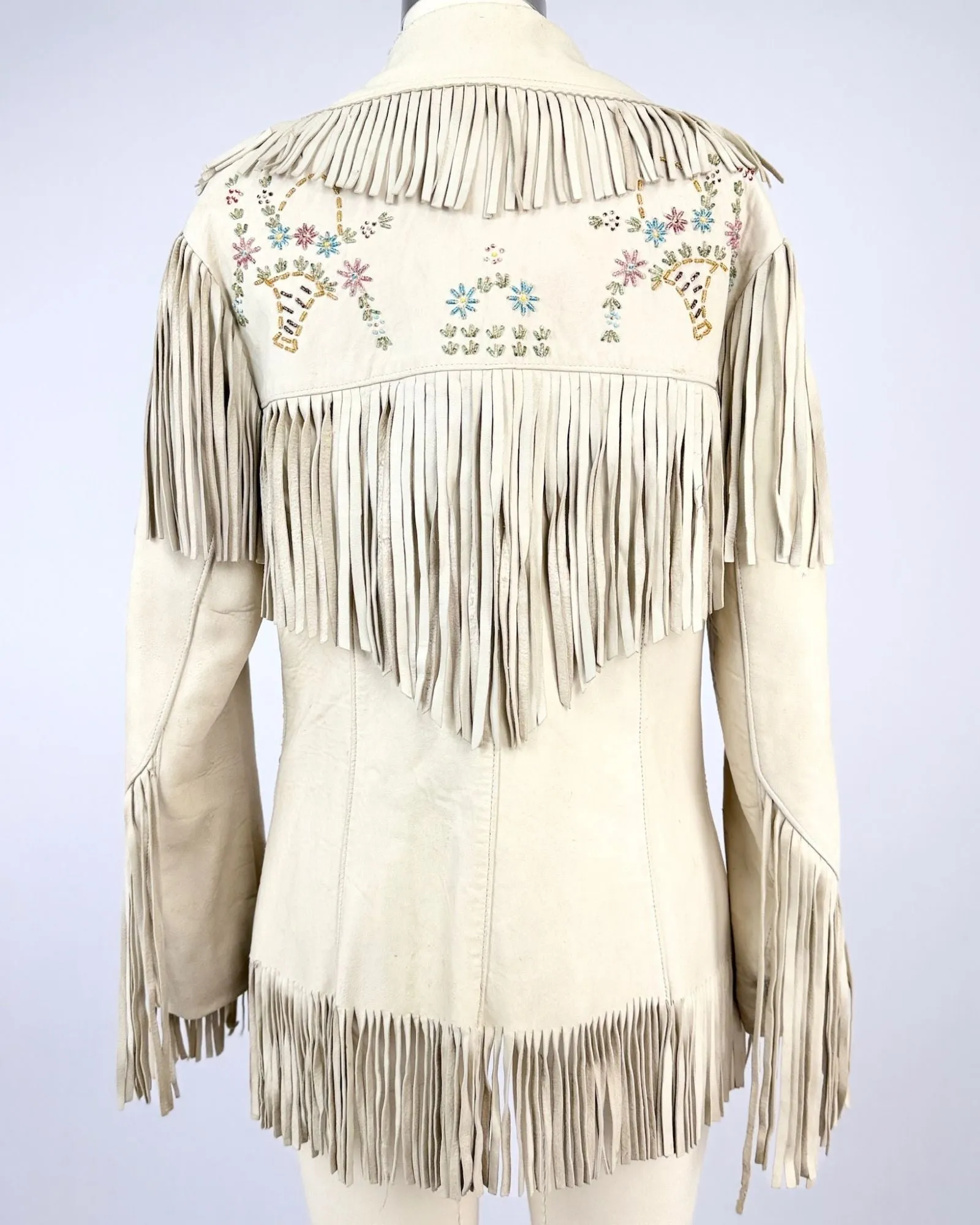 1950s Beaded Buckskin Jacket sold by Feathers Vintage product image thumbnail 5