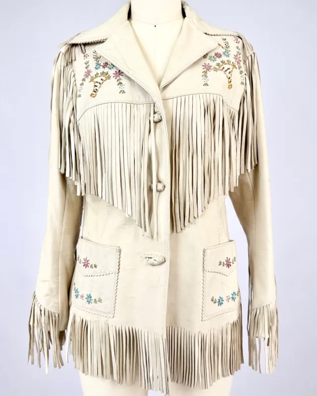 1950s Beaded Buckskin Jacket sold by Feathers Vintage
