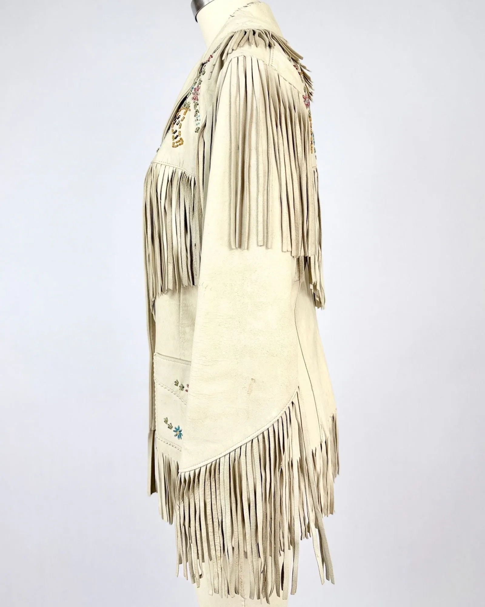 1950s Beaded Buckskin Jacket sold by Feathers Vintage product image thumbnail 3