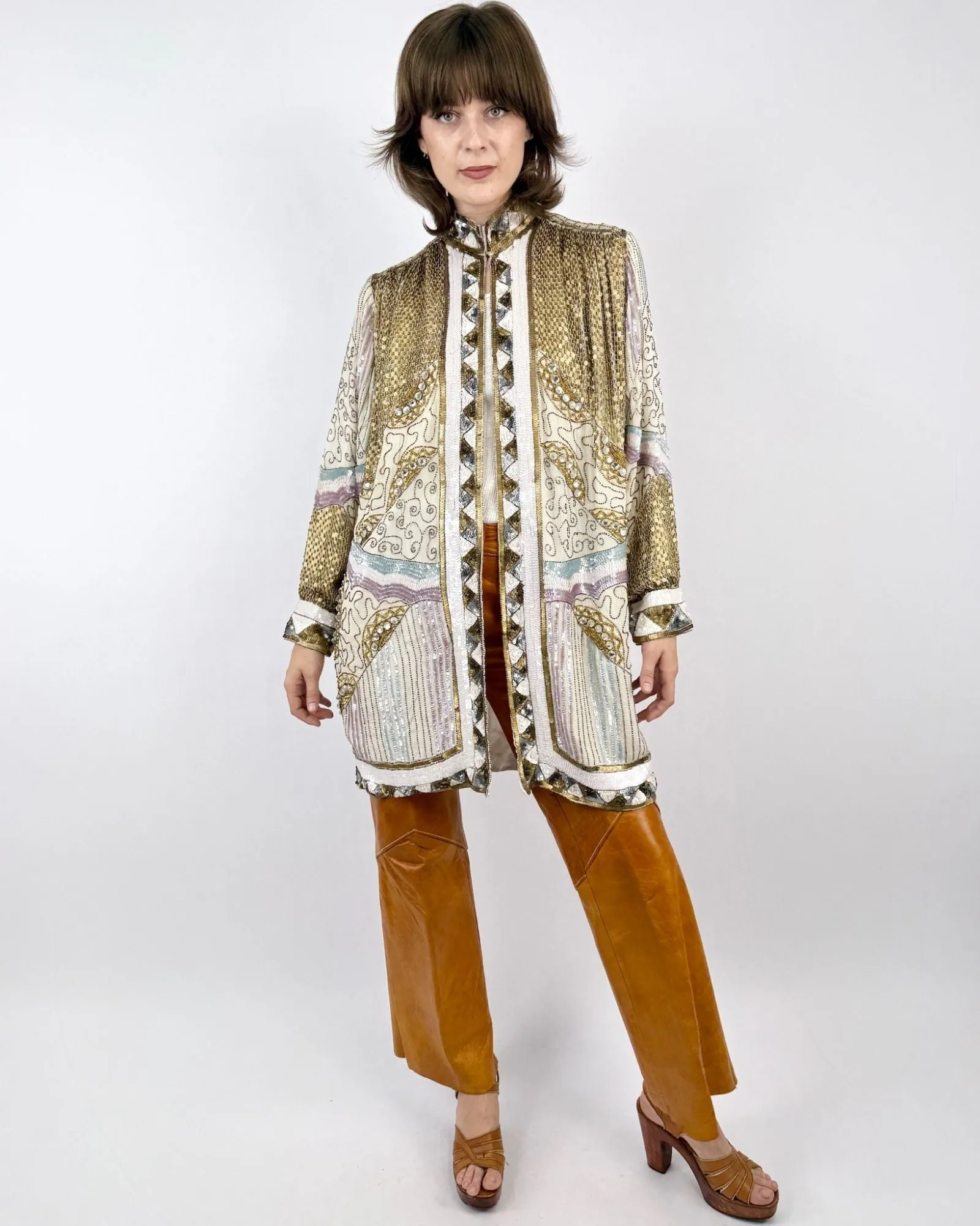 *Anniversary* 1980s Olympus Gold Sequin Jacket sold by Feathers Vintage product image thumbnail 5