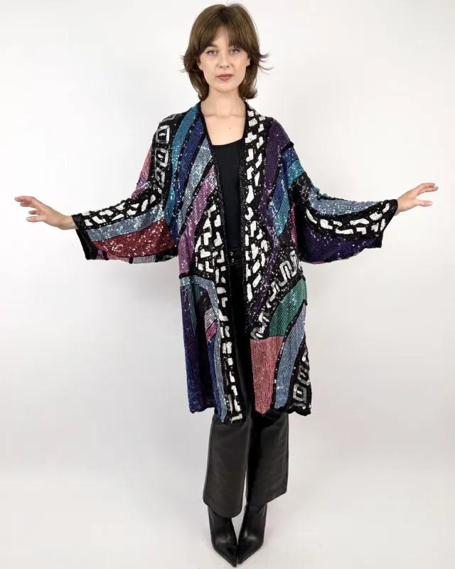 *Anniversary* Judith Ann Creations Rainbow Nights Jacket sold by Feathers Vintage