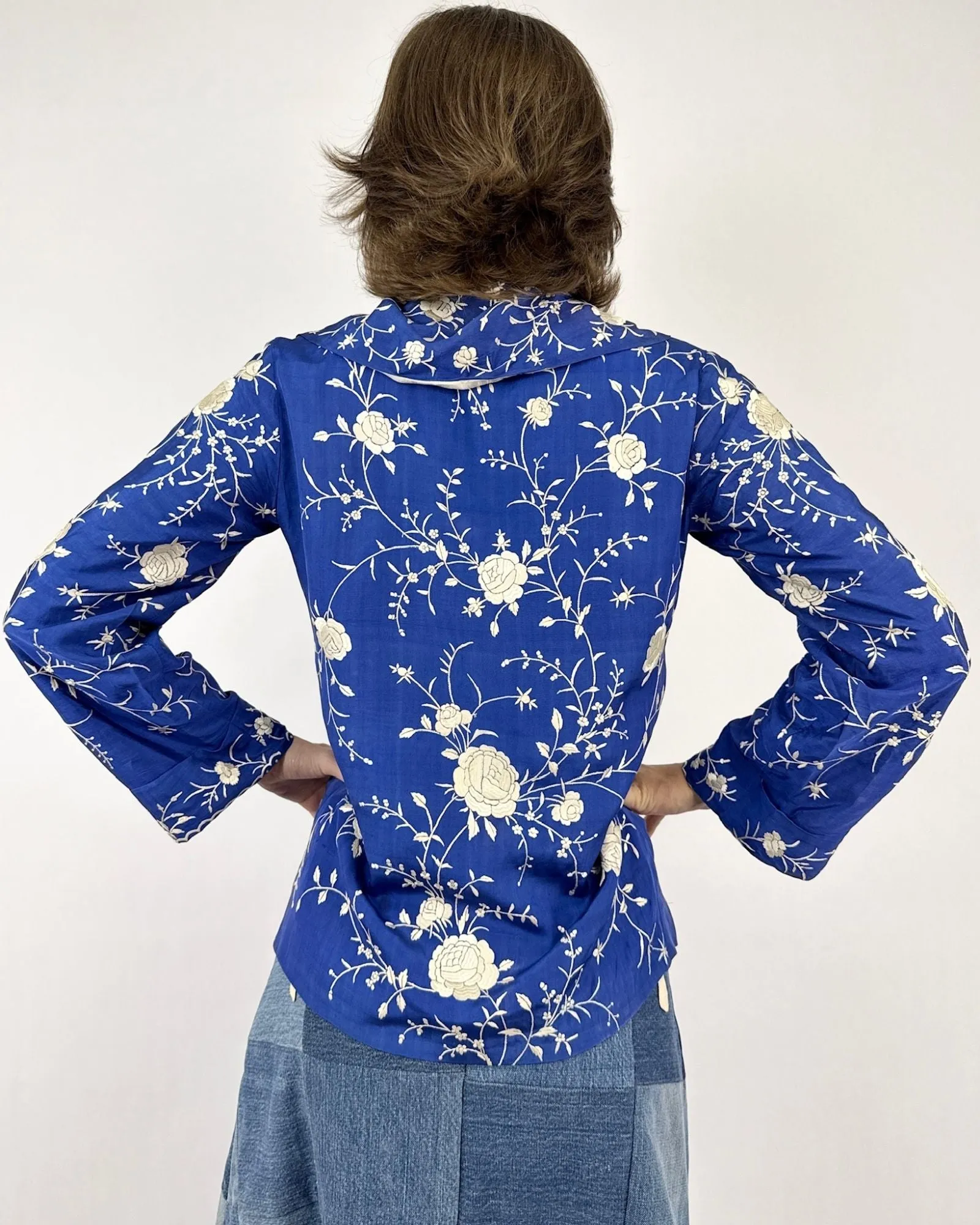 1920s Wise in Ways Embroidered Silk Jacket sold by Feathers Vintage product image thumbnail 4