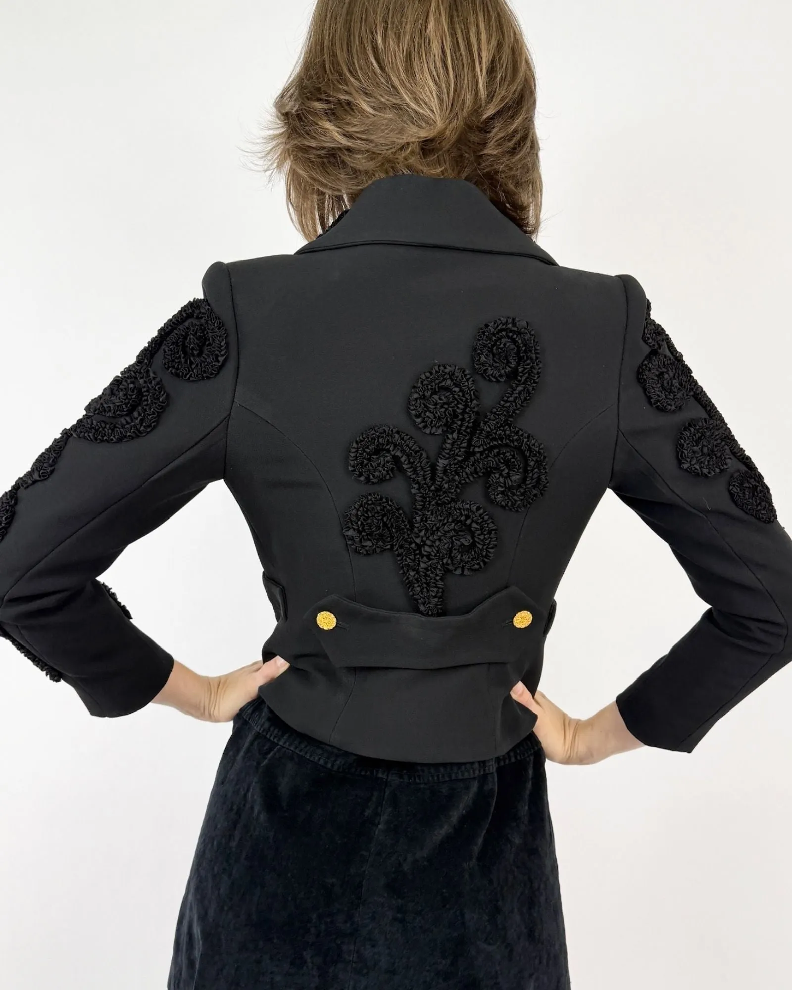 Christian LaCroix Embellished Black Blazer sold by Feathers Vintage product image thumbnail 4