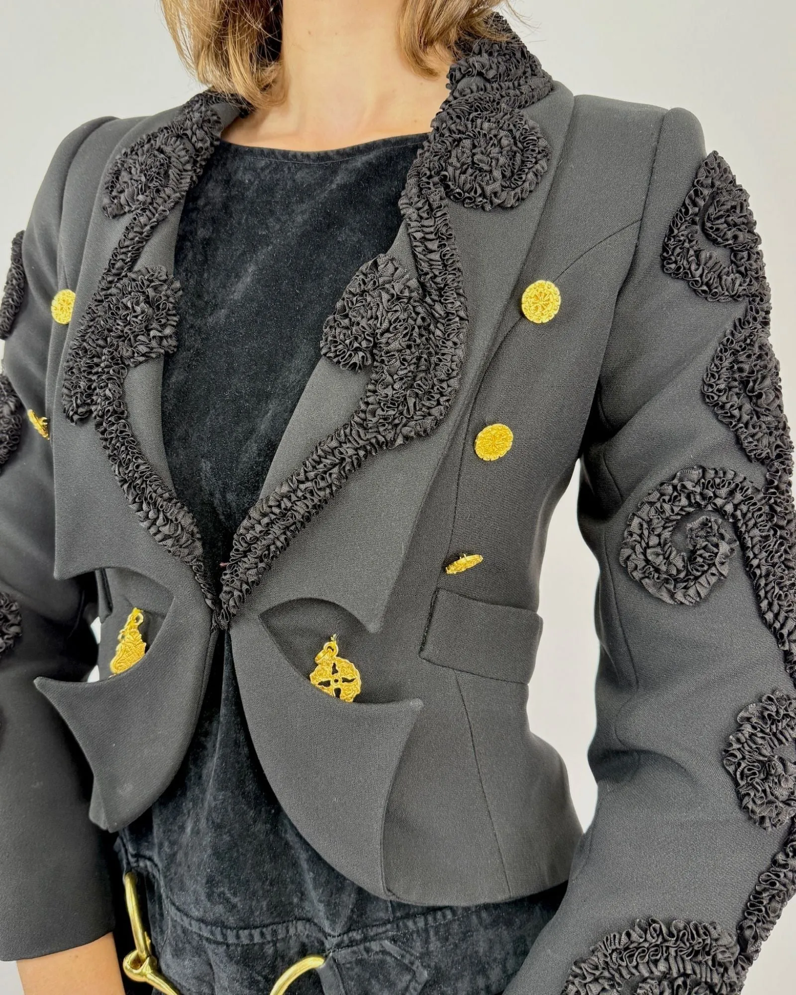 Christian LaCroix Embellished Black Blazer sold by Feathers Vintage product image thumbnail 2