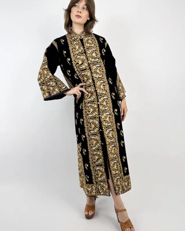 Gold Dust Woman Embroidered Velvet Duster sold by Feathers Vintage