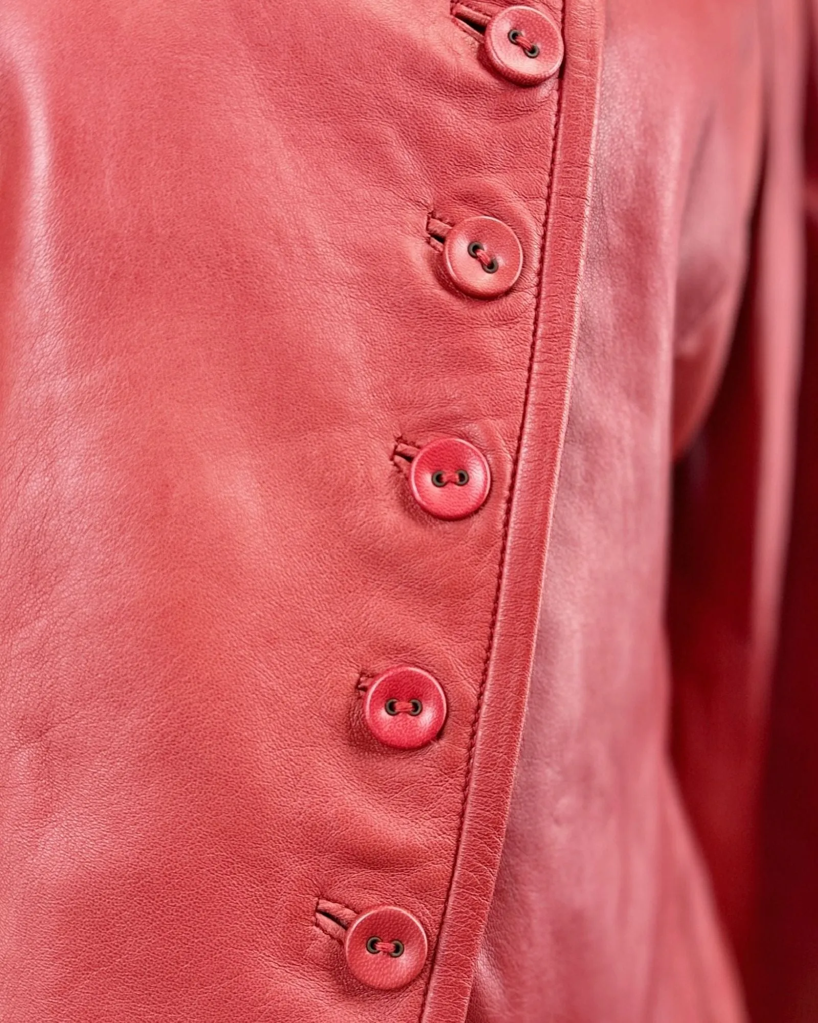 Ellen Tracy Red Leather Jacket sold by Feathers Vintage product image thumbnail 2