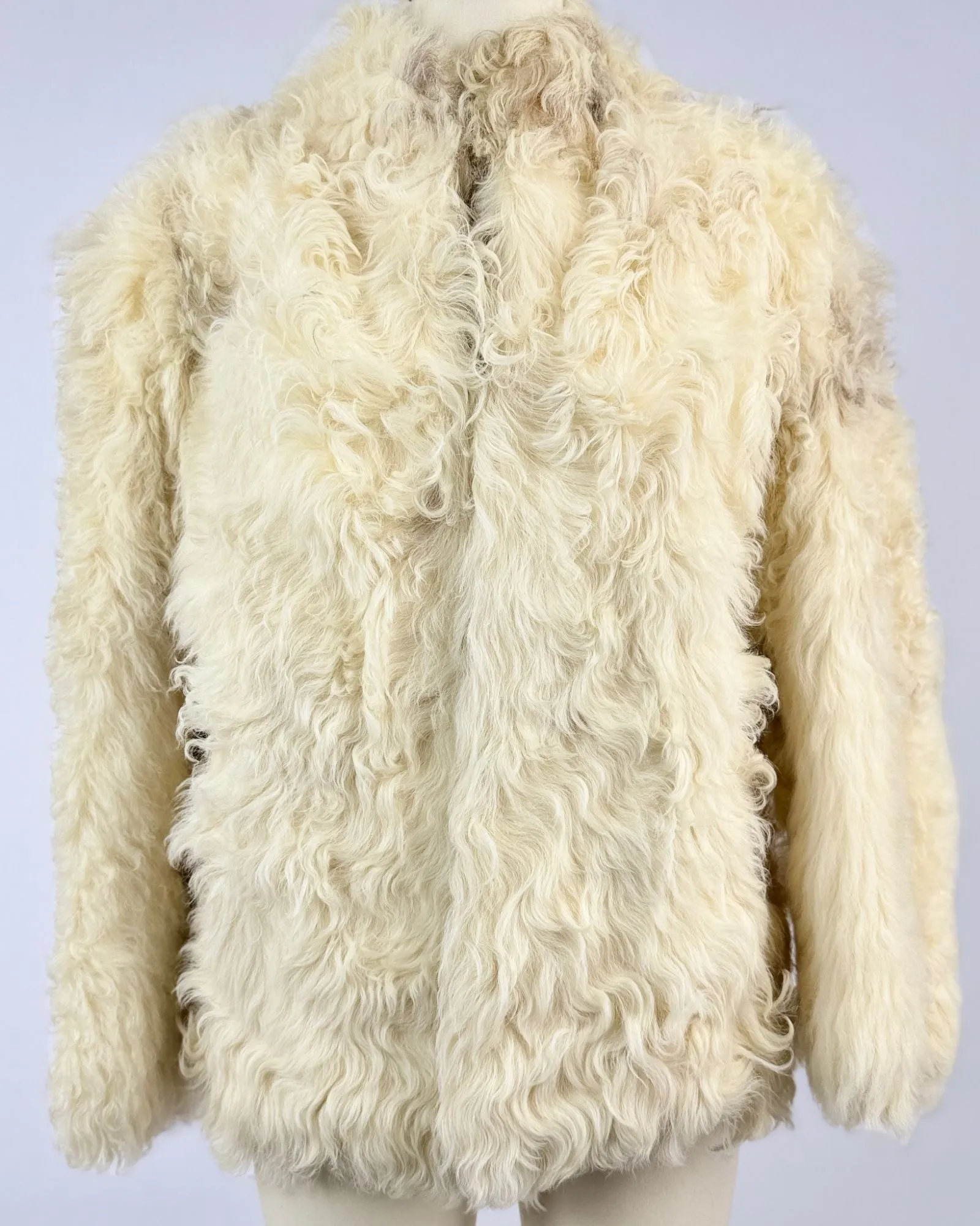 Cream Curly Lamb Coat sold by Feathers Vintage