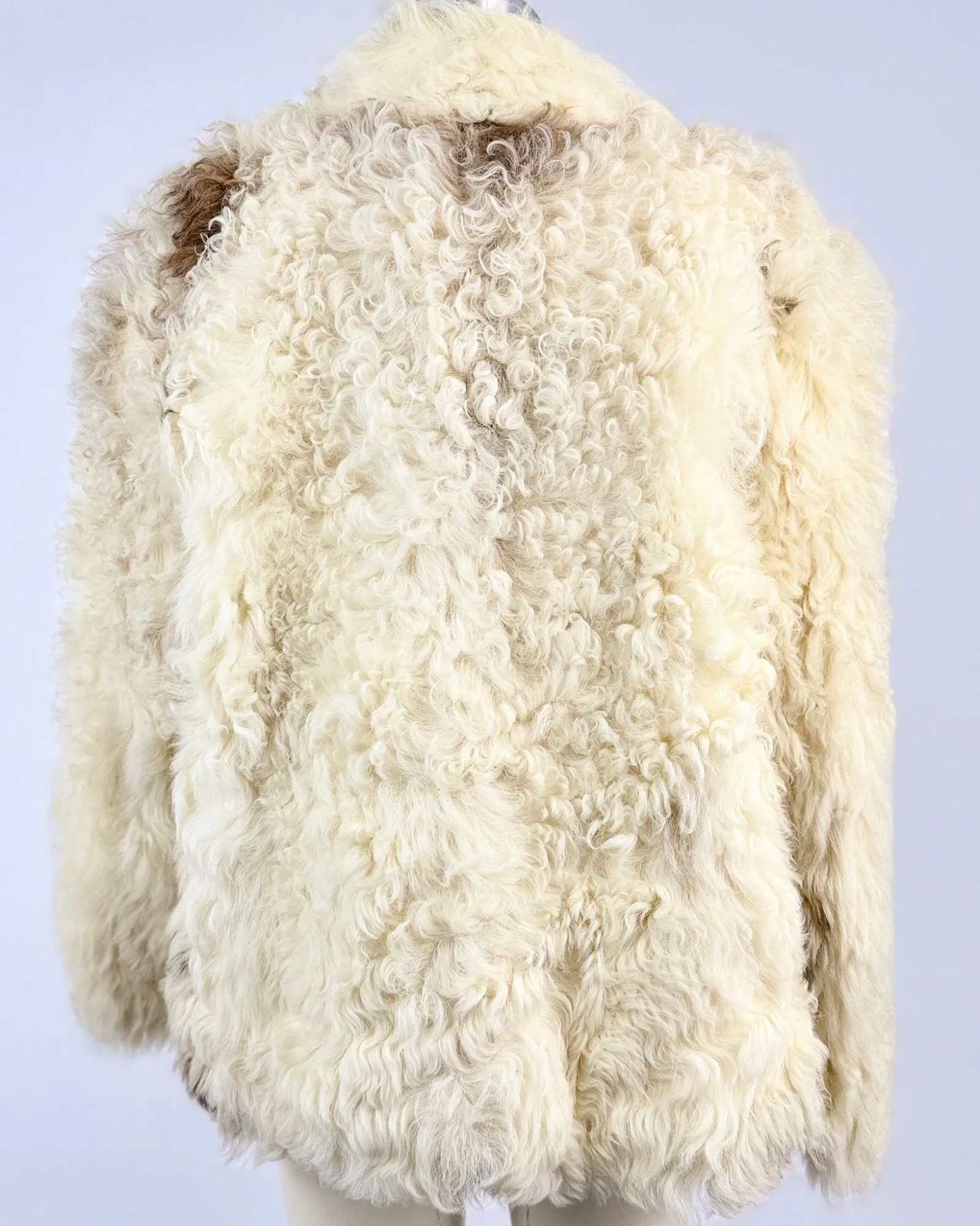 Cream Curly Lamb Coat sold by Feathers Vintage product image thumbnail 5