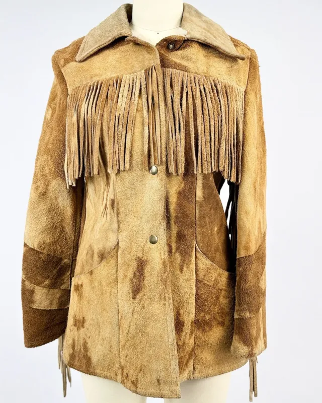 On The Spot Shearling Lined Suede Jacket sold by Feathers Vintage