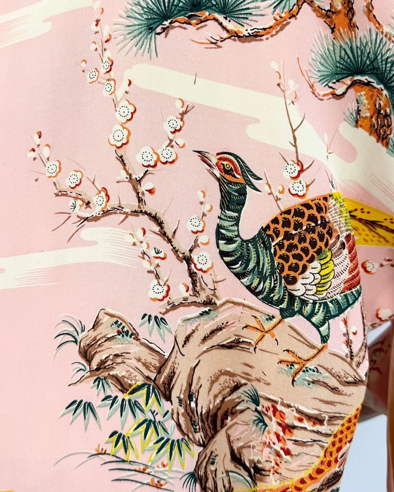 Open to Adventure Pink Pheasant Kimono sold by Feathers Vintage product image thumbnail 2