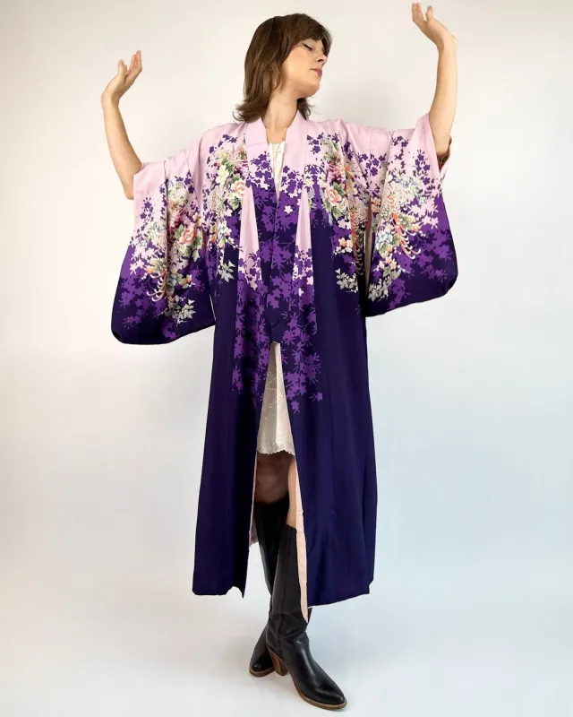 Change Your Mind Silk Kimono Duster sold by Feathers Vintage