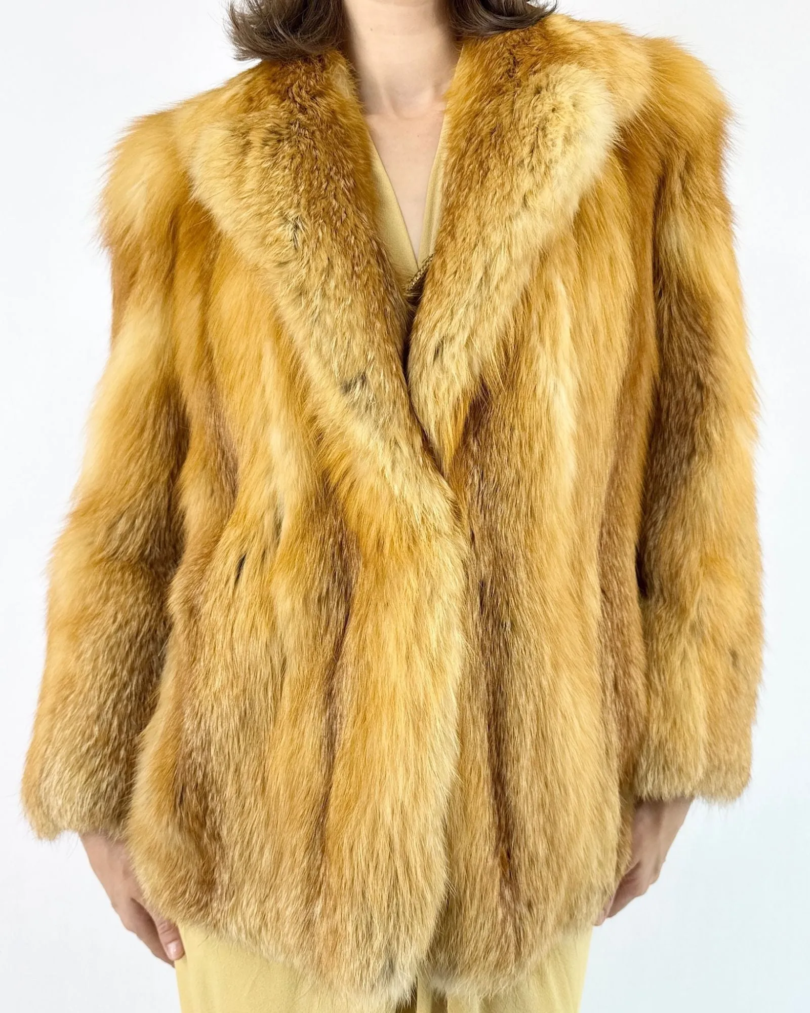 Fantastic As Always Red Fox Fur Coat sold by Feathers Vintage