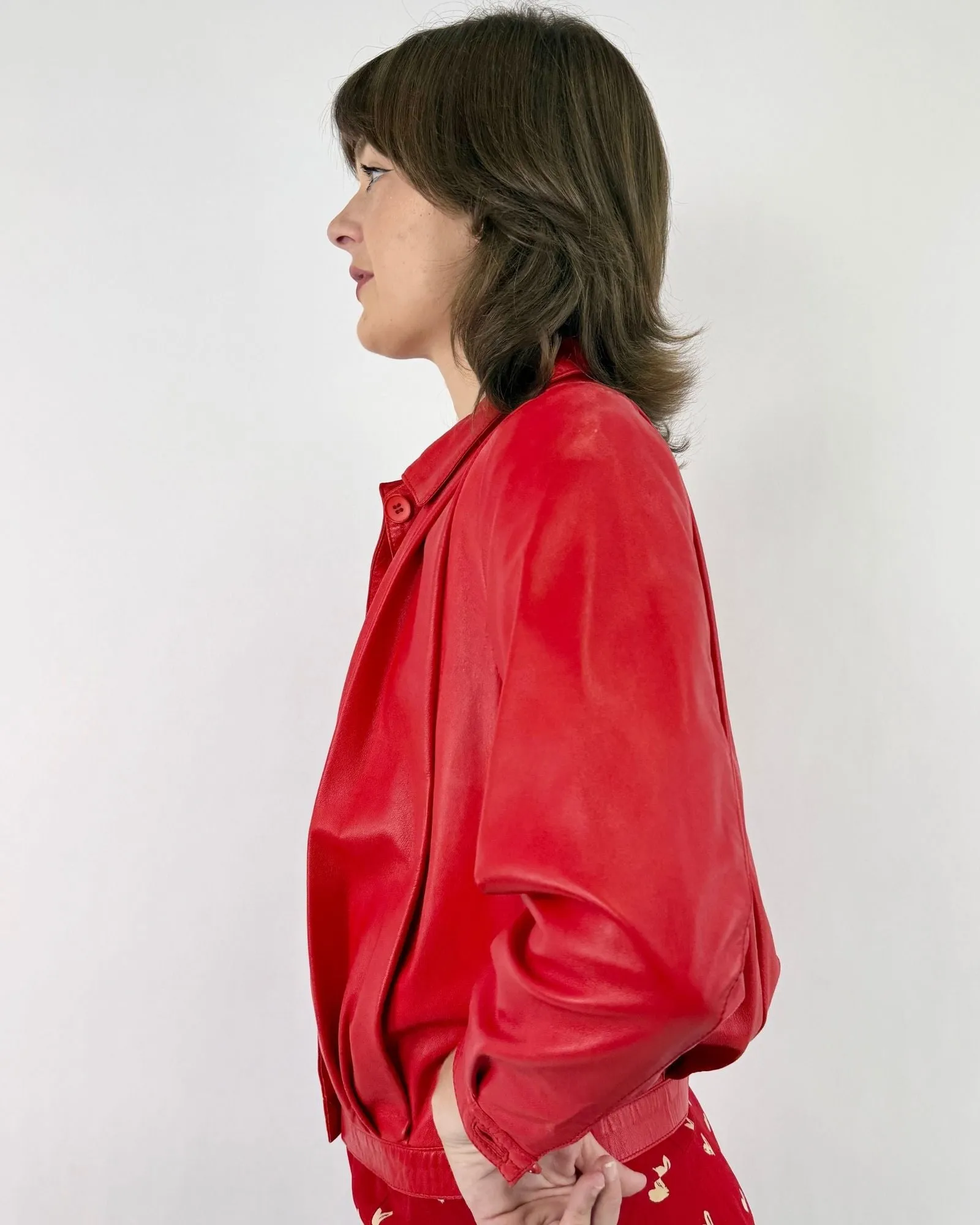 80's Cherry Bomb Leather Jacket sold by Feathers Vintage product image thumbnail 3