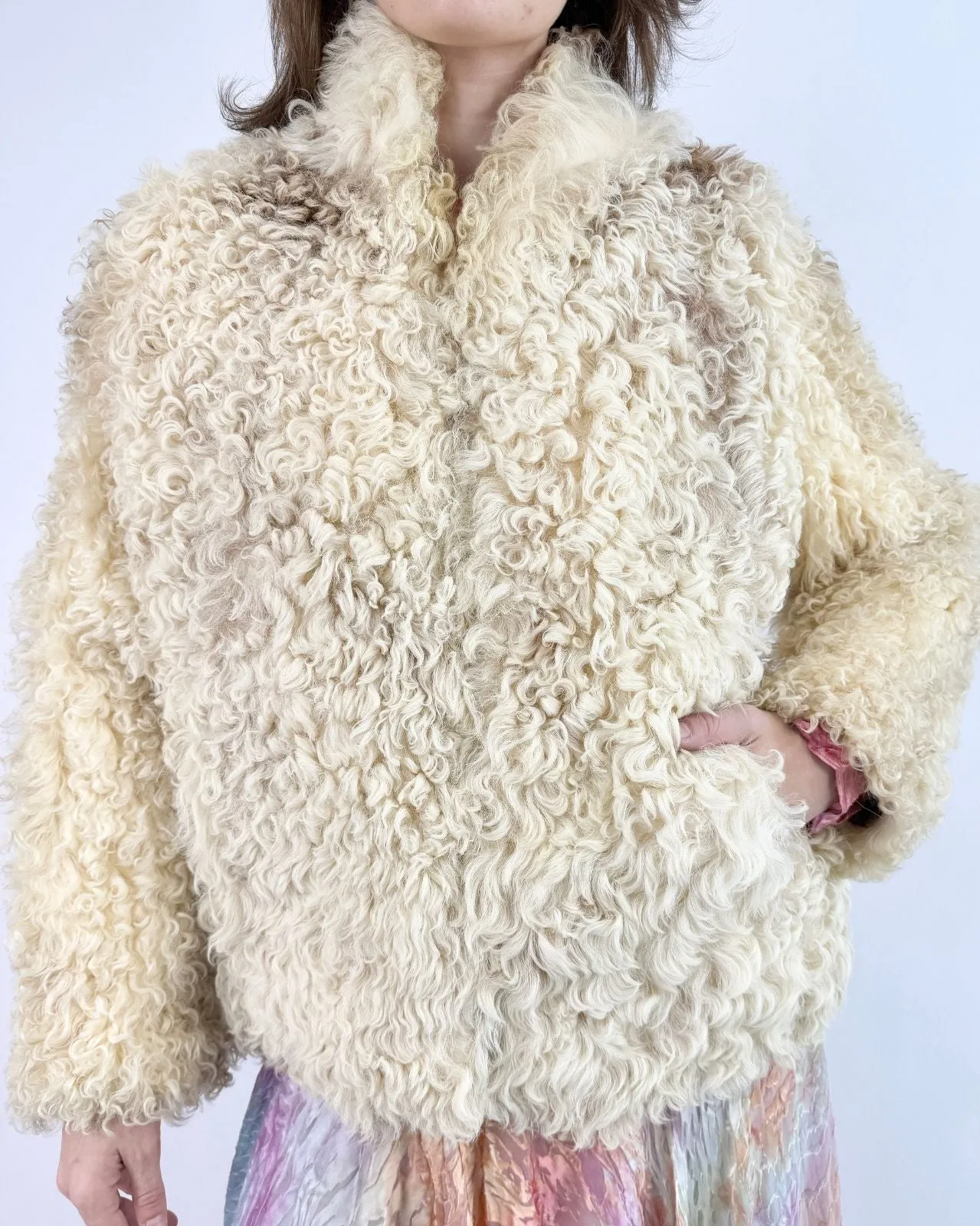 Wander All You Want Curly Lamb Coat sold by Feathers Vintage product image thumbnail 2